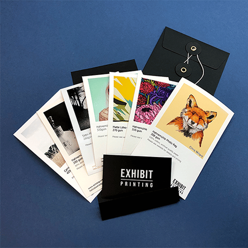 Fine art paper sample pack for giclee printing service