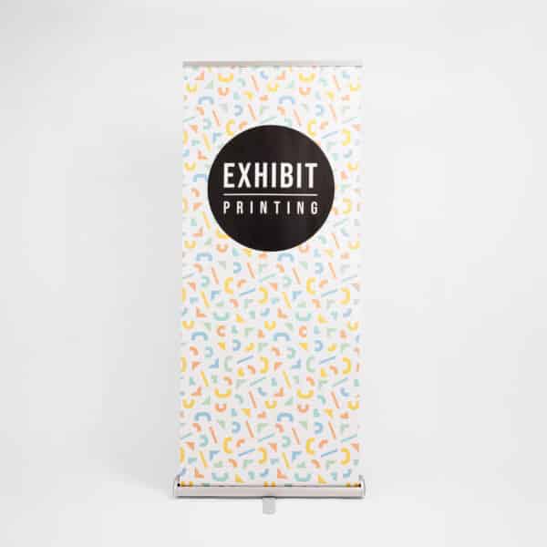 Silver roller banner stand